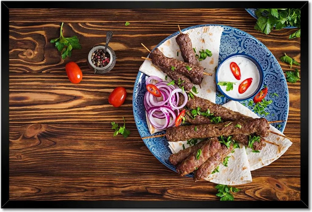 Poszterek keretben 60x40 Török kebab Élelmiszer
