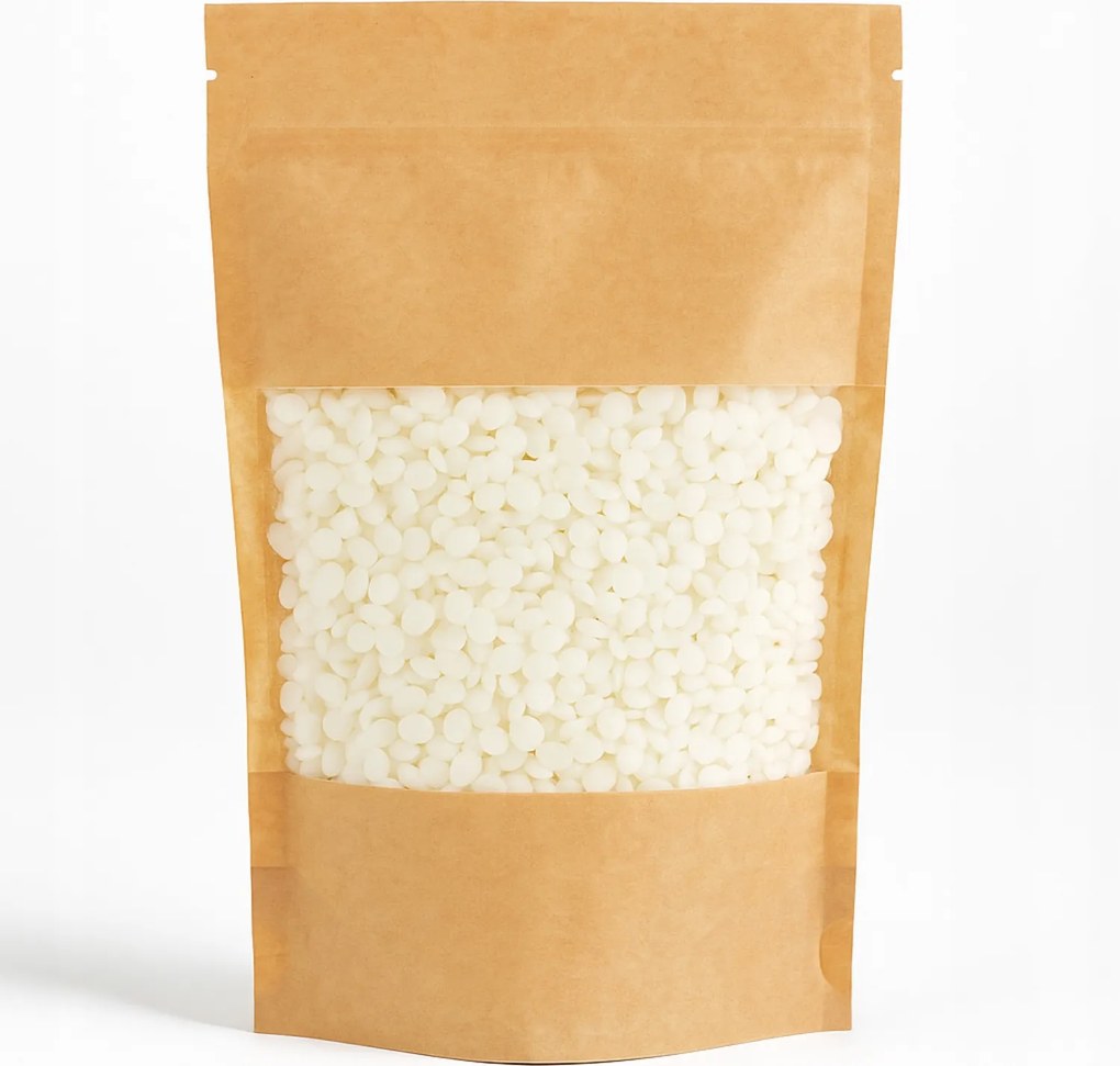 Méhviasz Gyertyákhoz 0,5kg Fehér Természetes granulátum gyertyákhoz és kozmetikumokhoz