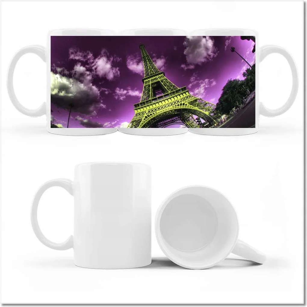 Fotó bögre Lila Eiffel égbolt