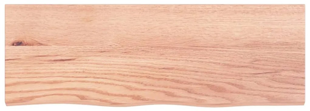 világosbarna kezelt tömör tölgyfa fali polc 80x30x(2-4) cm