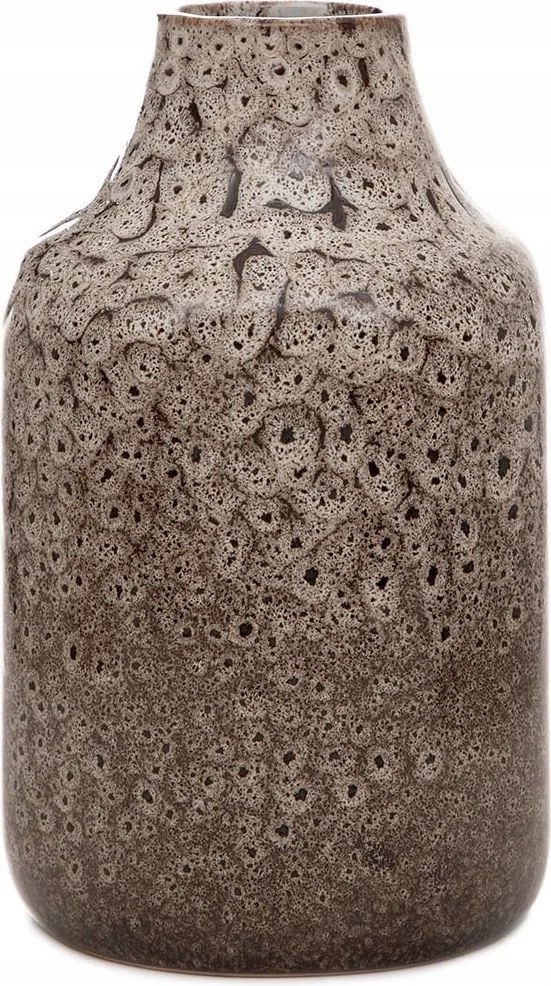 Rufus kerámia váza barna 13x13x22 cm Homla