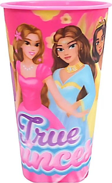 Hercegnők True 3D hatású műanyag pohár 480 ml