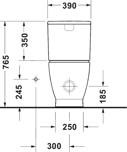 Duravit 20600900002 - D-CODE kombinált WC, kerámia/fényes fehér