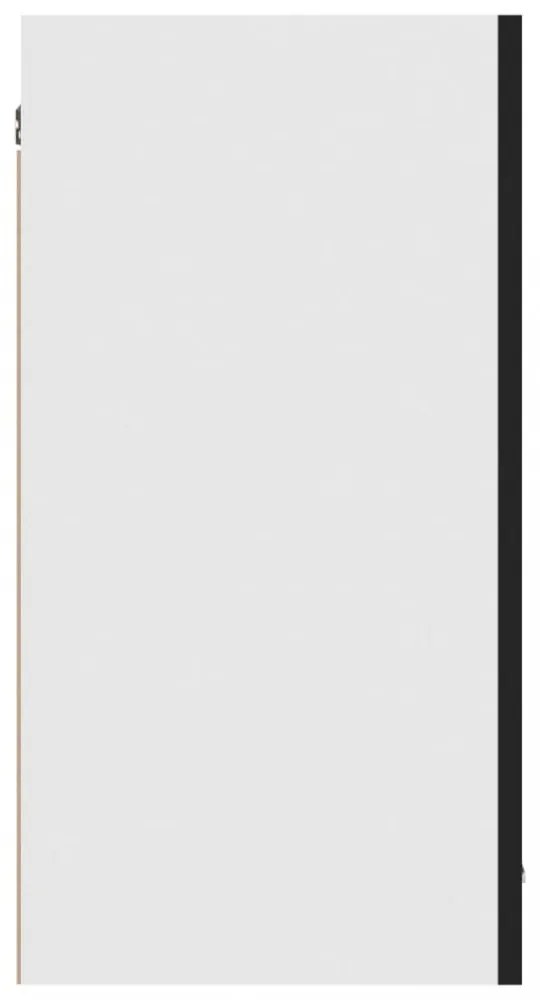 “Lyon” fekete szerelt fa függő szekrény 80 x 31 x 60 cm