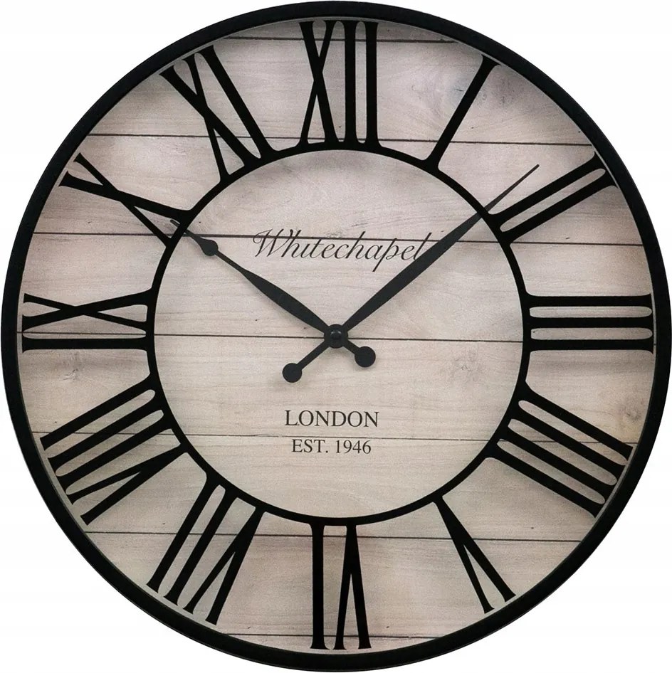 Falióra Fekete Barna 40cm London Fa Hatású Loft Modern