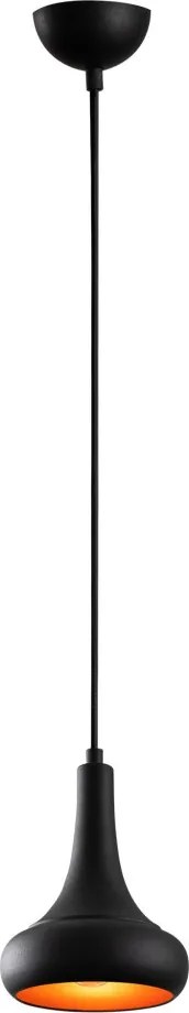 Berceste N-1366 fekete fém függőlámpa, Ø16 cm