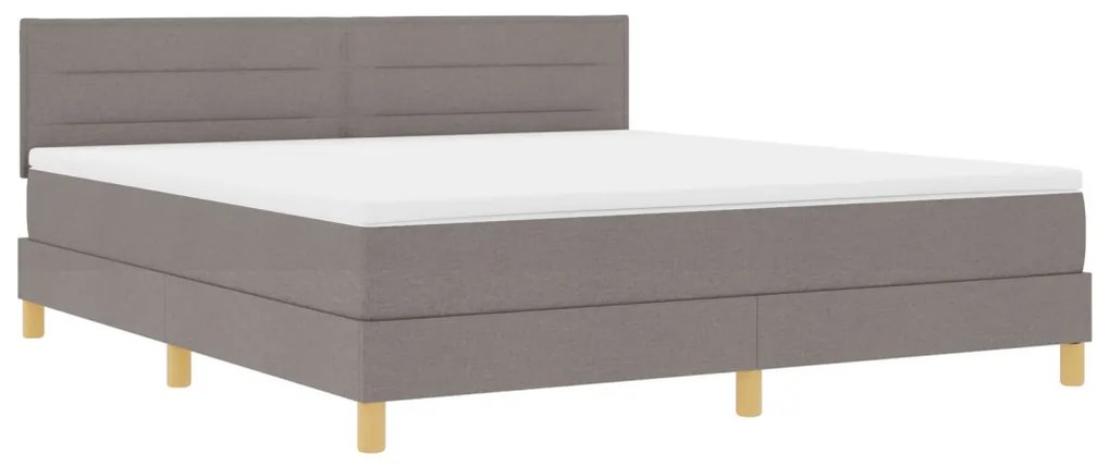 Box Spring Ágy Matraccal Taupe 180x200 cm Szövet