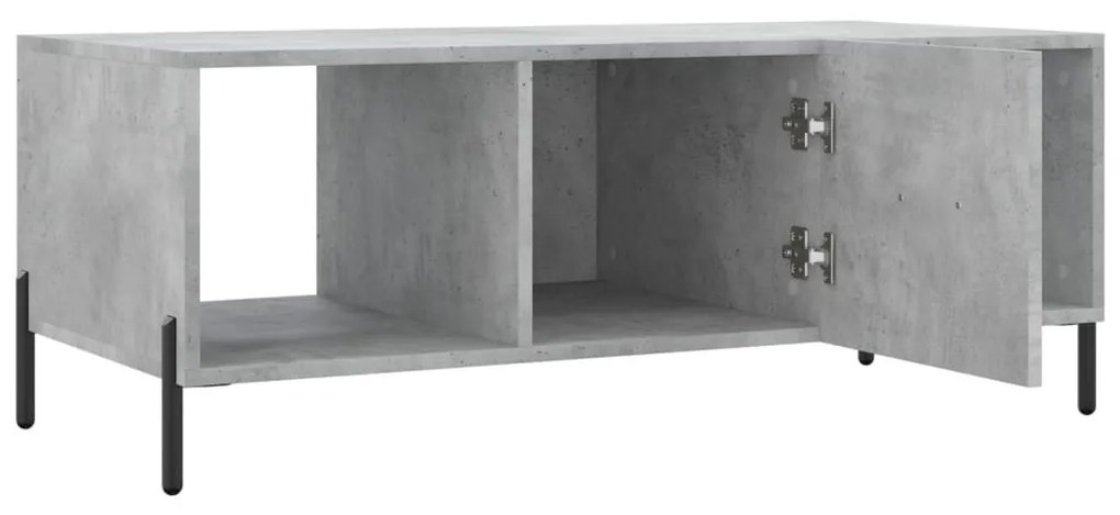 Betonszürke szerelt fa dohányzóasztal 102 x 50 x 40 cm