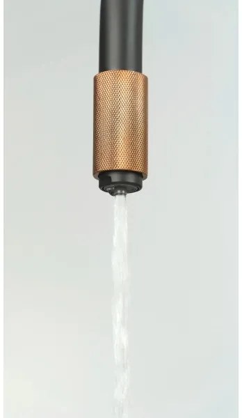 Deante BCA_B64M - Mosogató csaptelep ASTER fekete/sárgaréz