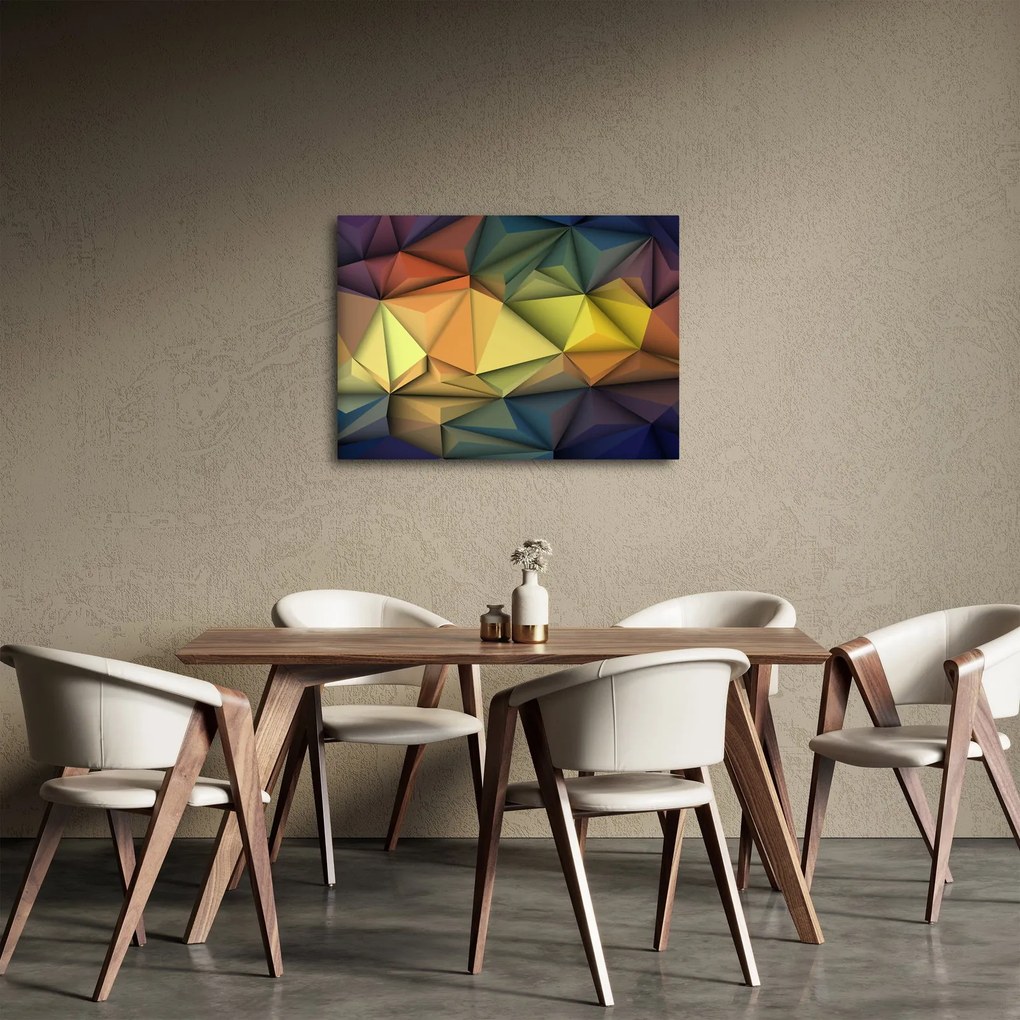 Kép - Sokszögű 3D absztrakció (70x50 cm)