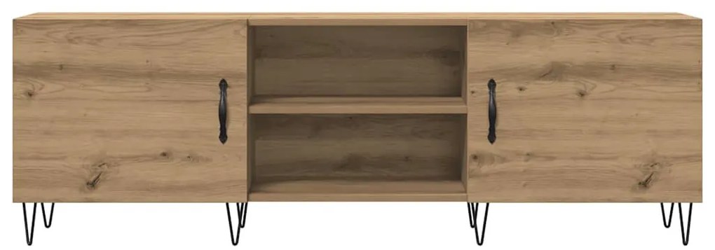 kézműves tölgy színű szerelt fa TV-szekrény 150 x 30 x 50 cm