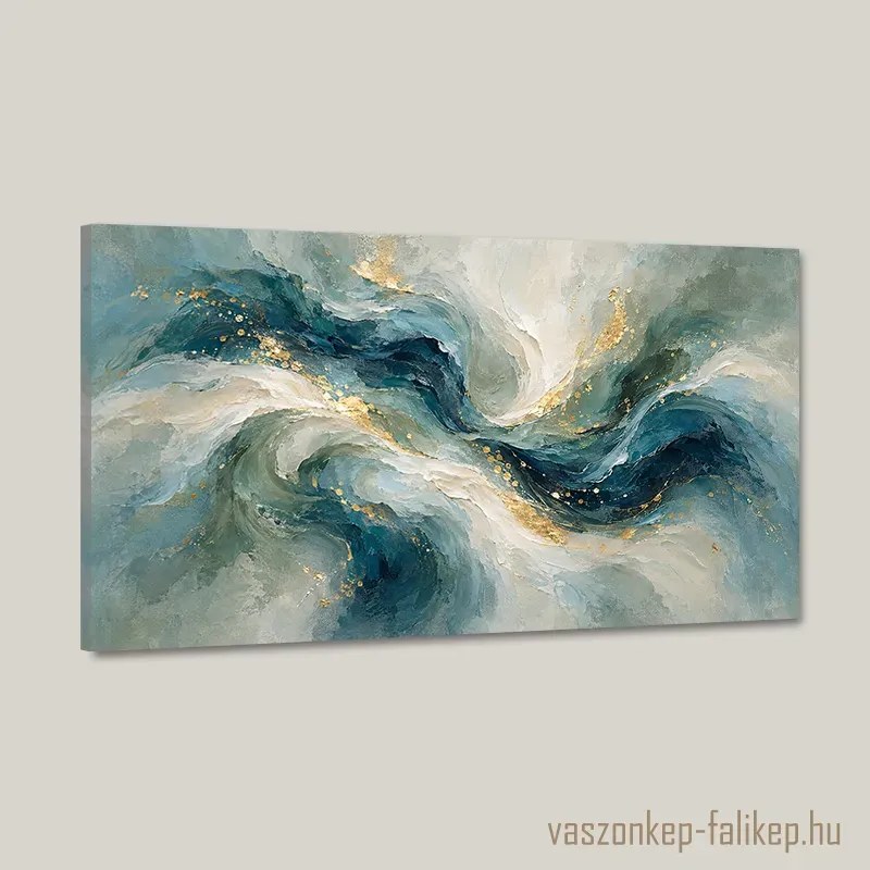 Aranyáramlat prémium vászonkép – Élénk részletek 40x23 cm