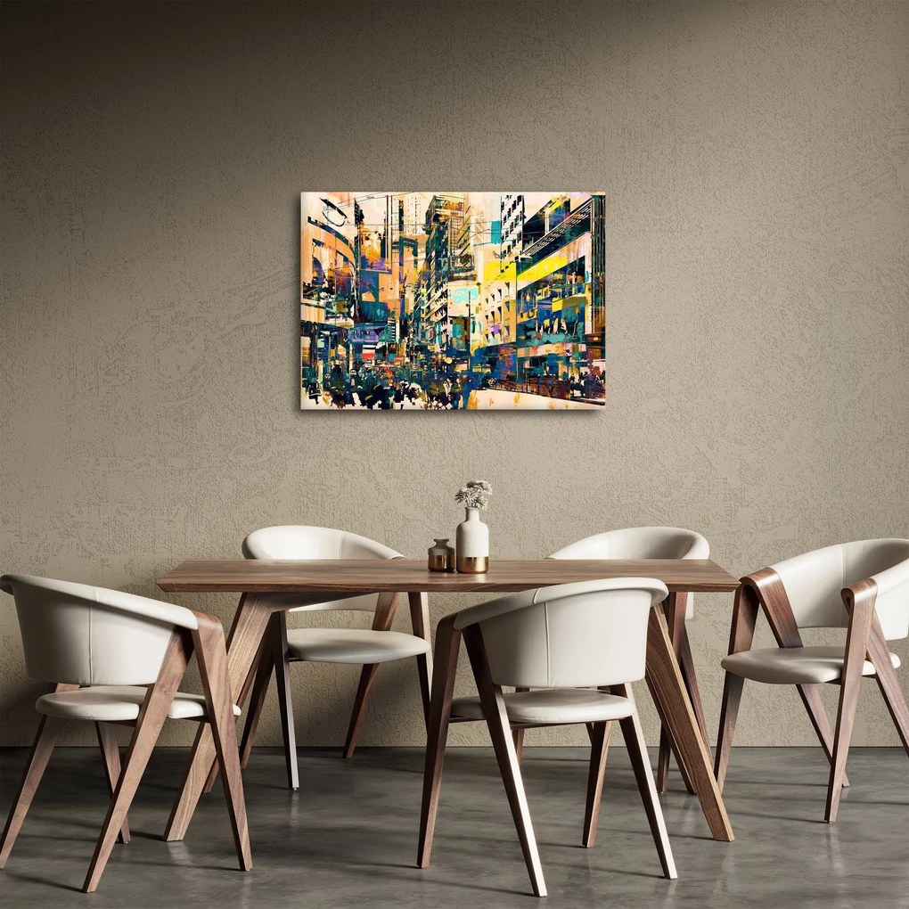 Kép - Festett absztrakció (70x50 cm)