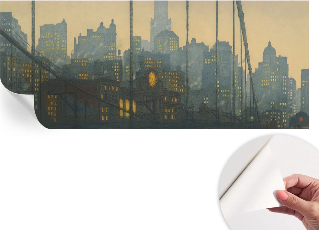 Öntapadós tapéta 3D fali ragasztóval Esti panoráma 250x104 cm