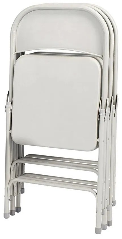 Párnázott, összecsukható szék 4 db-os, fehér színben