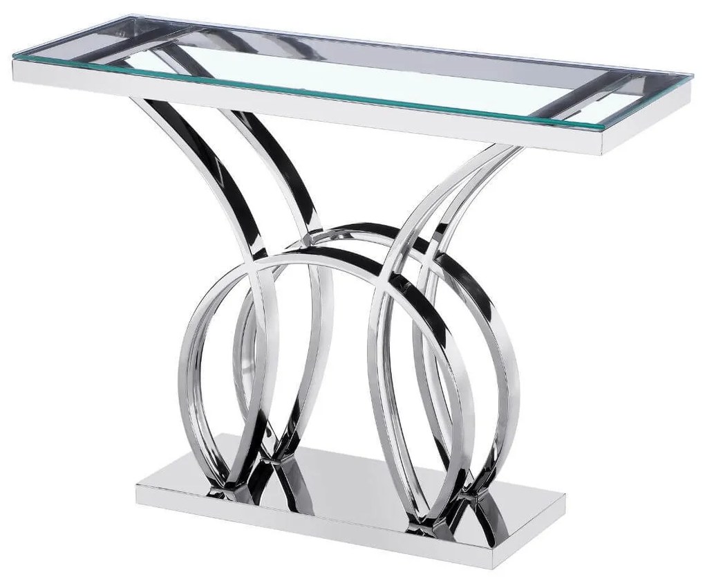 Ezüst konzolasztal LUX 110cm