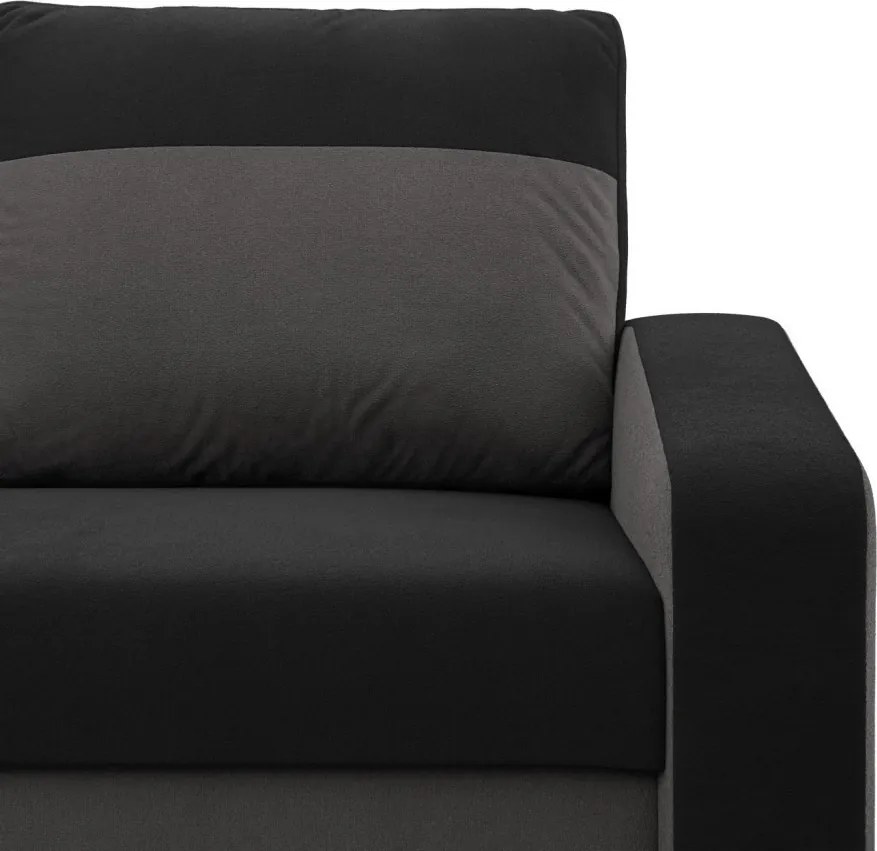 Hewlet fotel, szövet anyag, bonell töltet, fekete - szürke