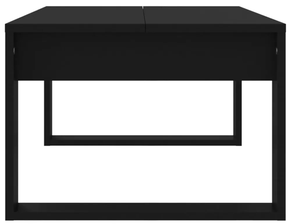fekete szerelt fa dohányzóasztal 102 x 50 x 35 cm