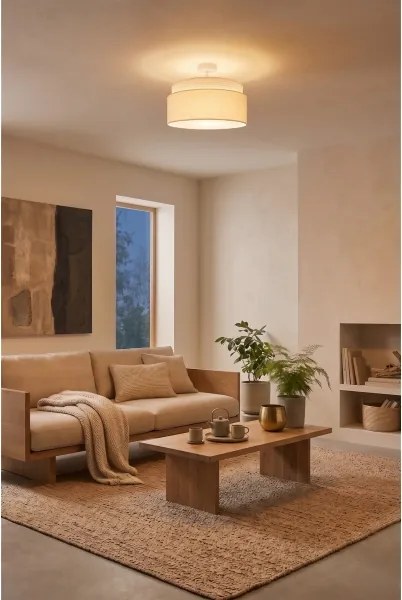 Brilagi - PADOVA felületre szerelt csillár 1x E27/60W/230V Ø 40 cm krémszínű