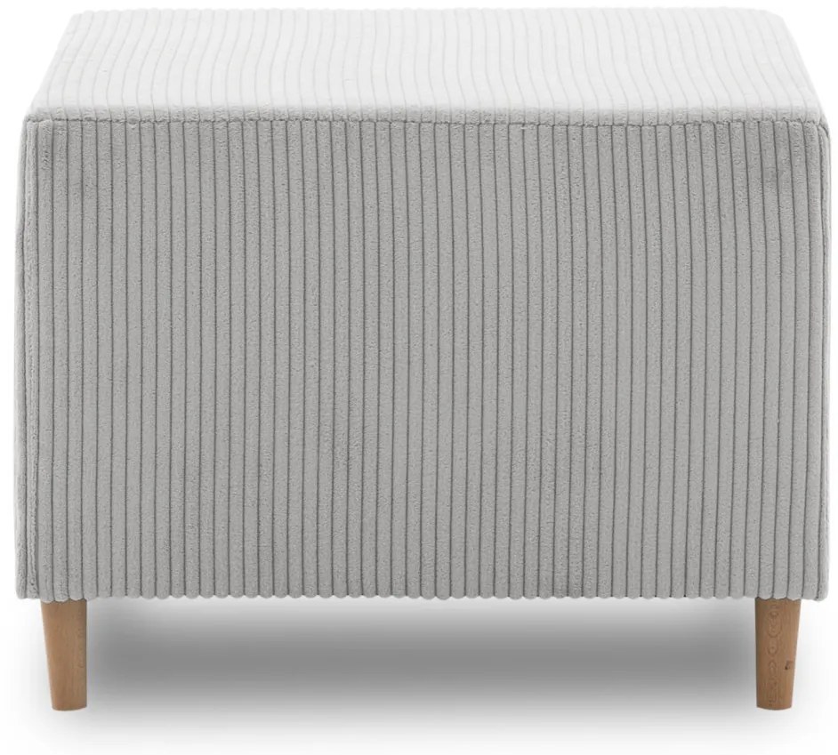 Fireze puff, kordbársony, szürke