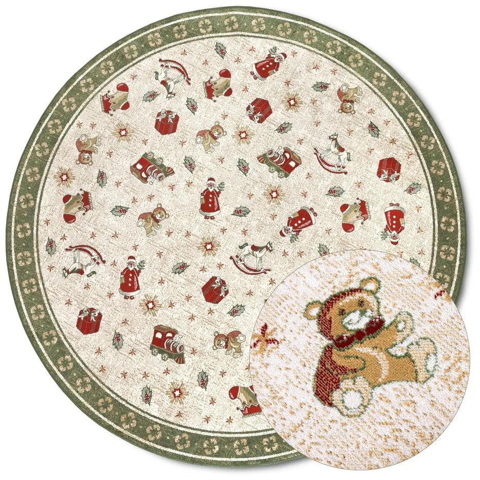 Zöld pamutkeverék kerek szőnyeg karácsonyi mintával ø 160 cm Toy's Delight Green Christmas – Villeroy&amp;Boch