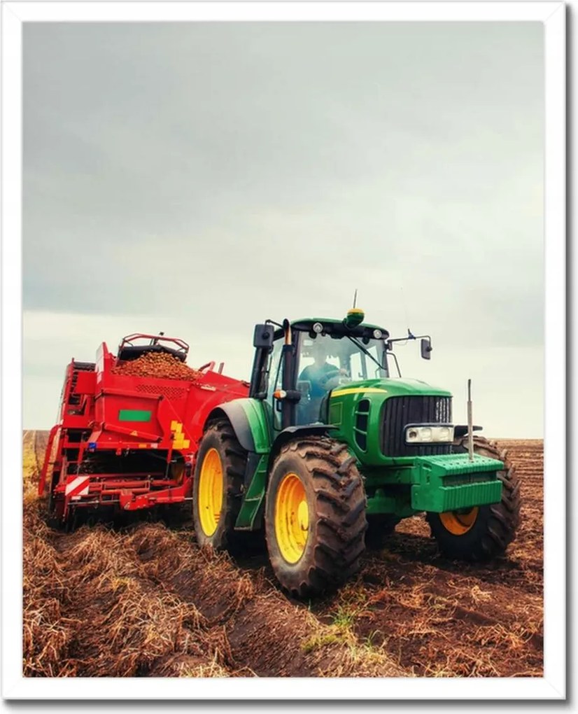 Poszterek keretben 40x50 Traktor szántás mező farmer