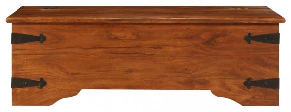 tömör akácfa dohányzóasztal mézszínű bevonattal 110x55x35 cm