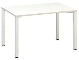 Alfa Office  Alfa 200 irodai asztal, 120 x 80 x 74,2 cm, egyenes kivitel, fehér mintázat, RAL9010%