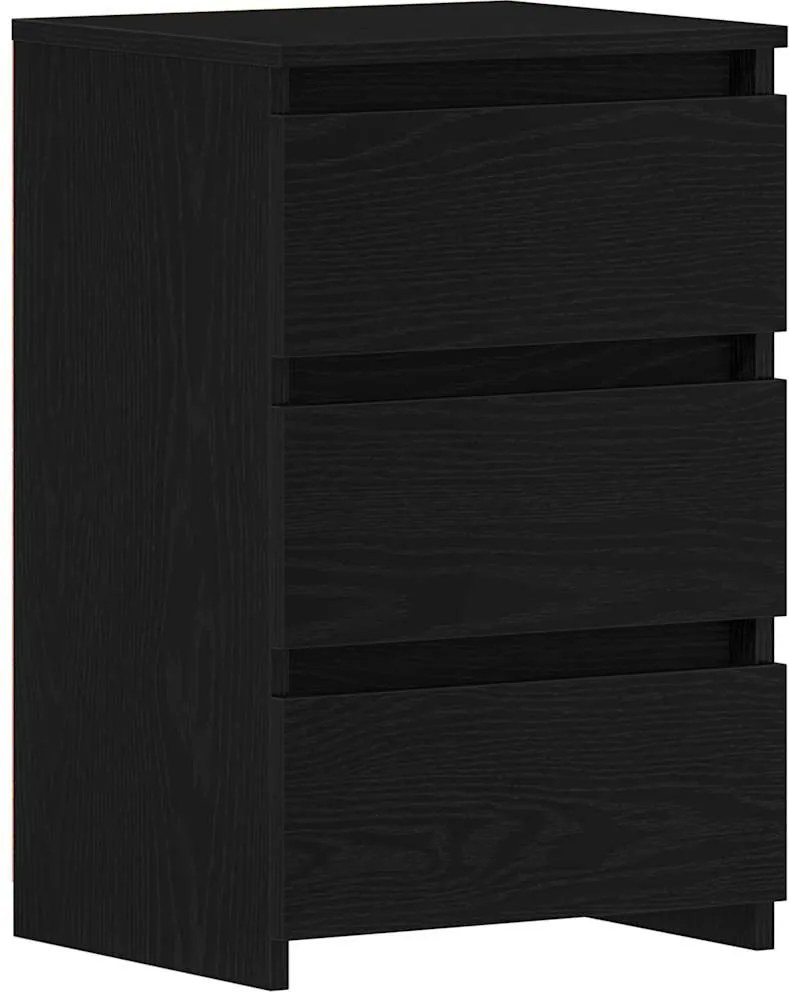 vidaXL Éjjeliszekrény fiókkal Fekete tölgy 40 x 35 x 62,5 cm Faanyag