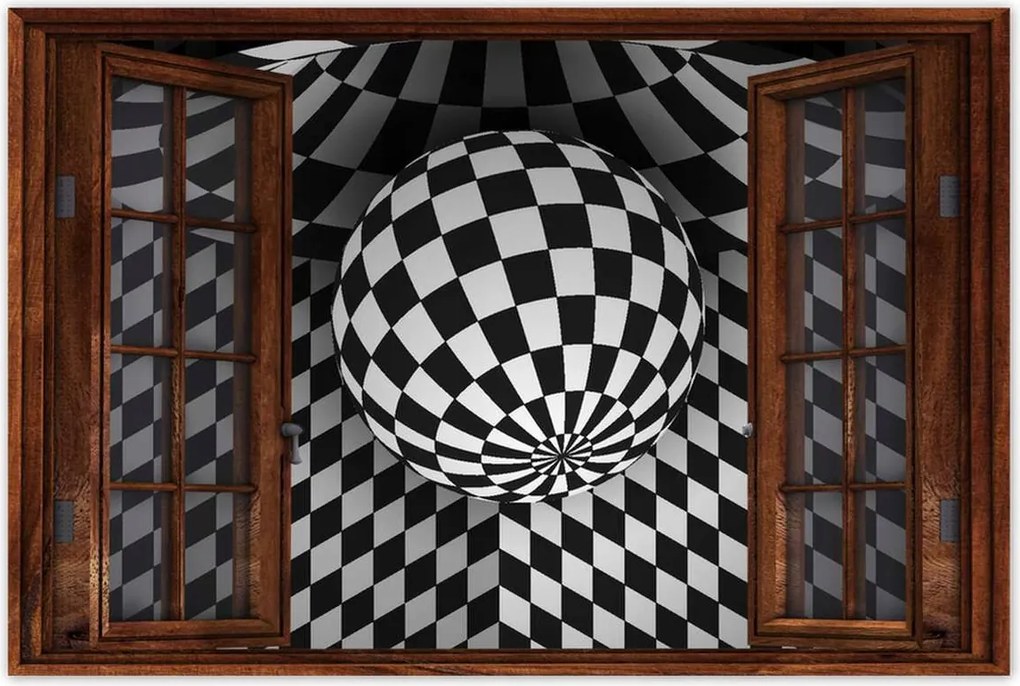 Poszterek 90x60 Absztrakt fekete-fehér