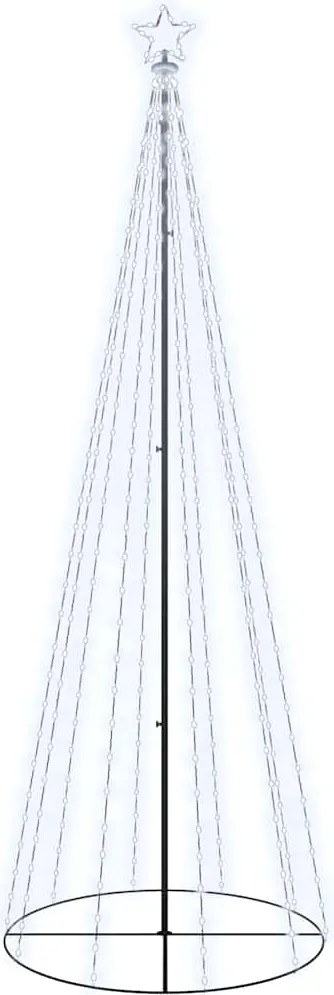 vidaXL kúp alakú karácsonyfa 310 hideg fehér LED-del 100 x 300 cm