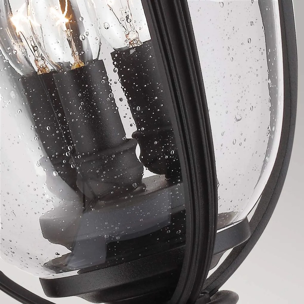 Feiss klasszikus kültéri állólámpa english bridle fekete átlátszó elsfe-eb3-l-blk IP44