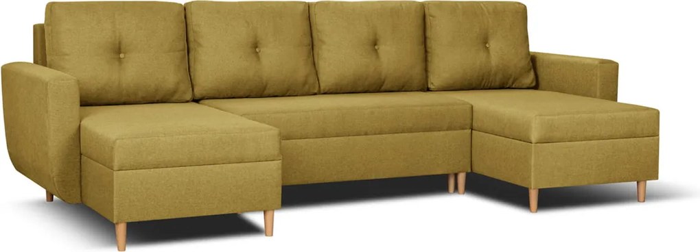 DORIS MAX Kinyitható sarokkanapé Sárga