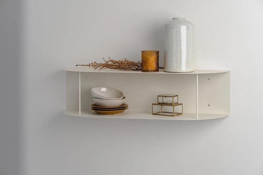 Sötétkék többszintes fém fali polc 80 cm Lina – noo.ma