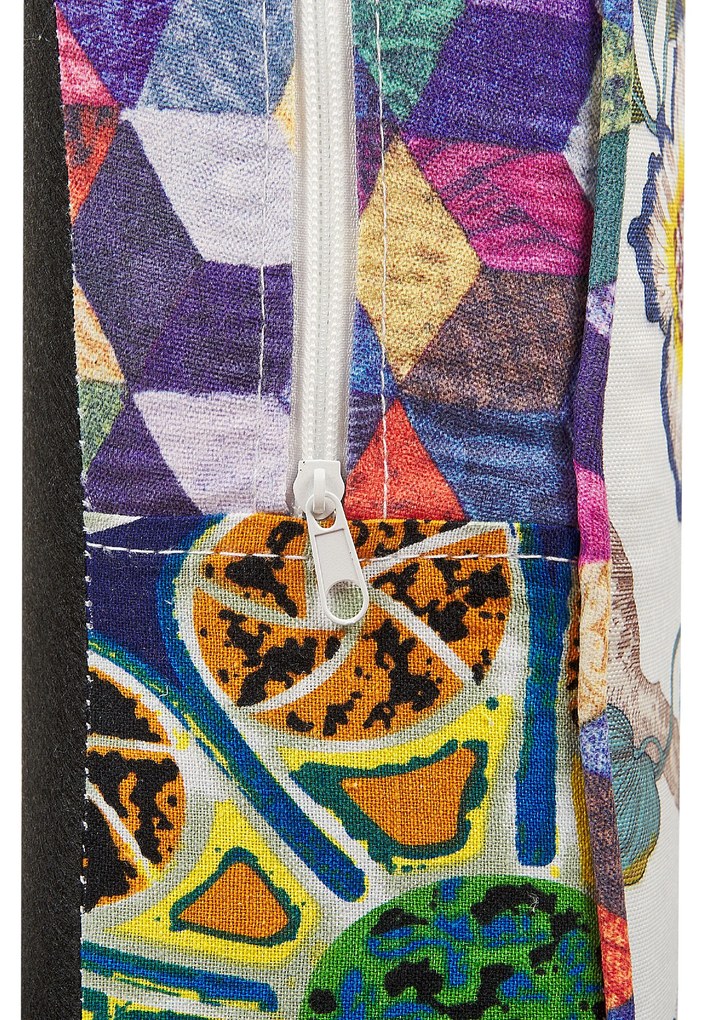 Kék kárpitozott patchwork fotel MOLDE Beliani