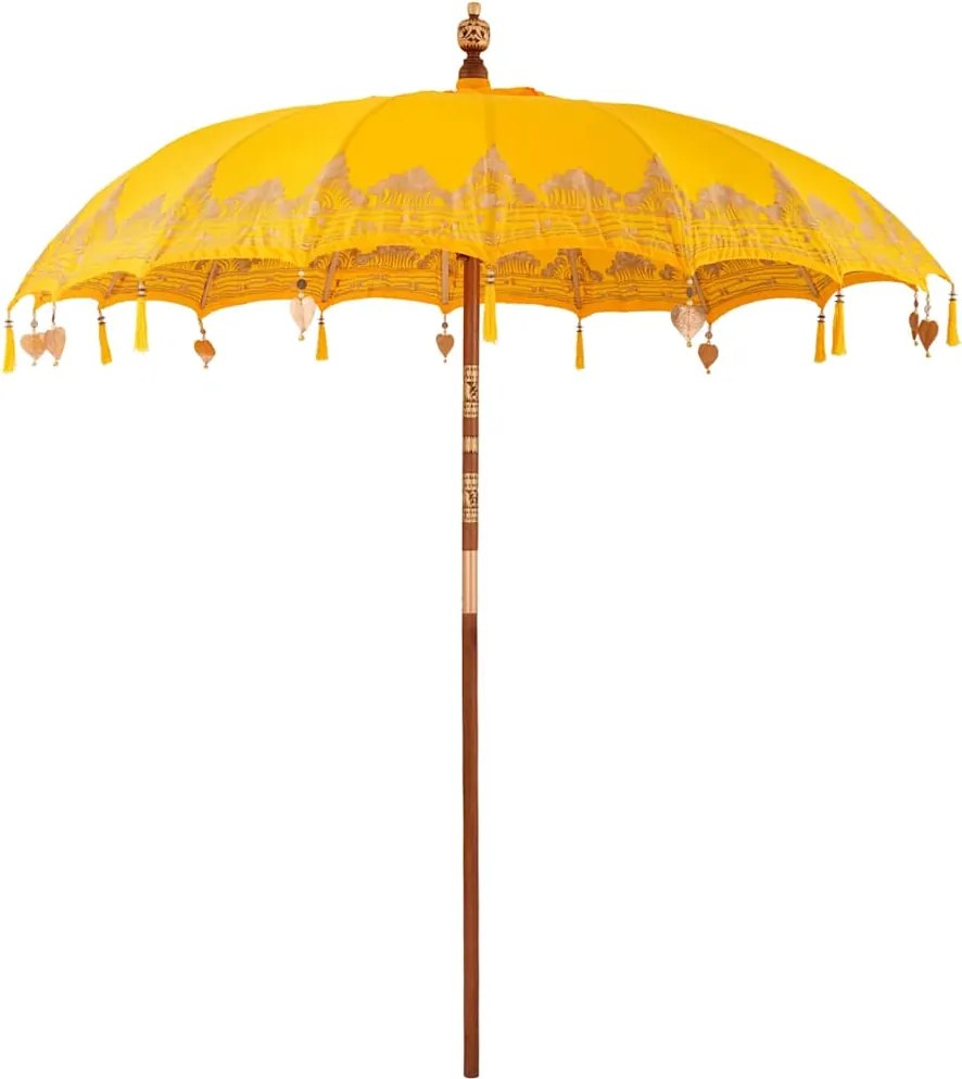 vidaXL Balinéz Napernyő Sárga 215 x 215 x 260 cm Pamut