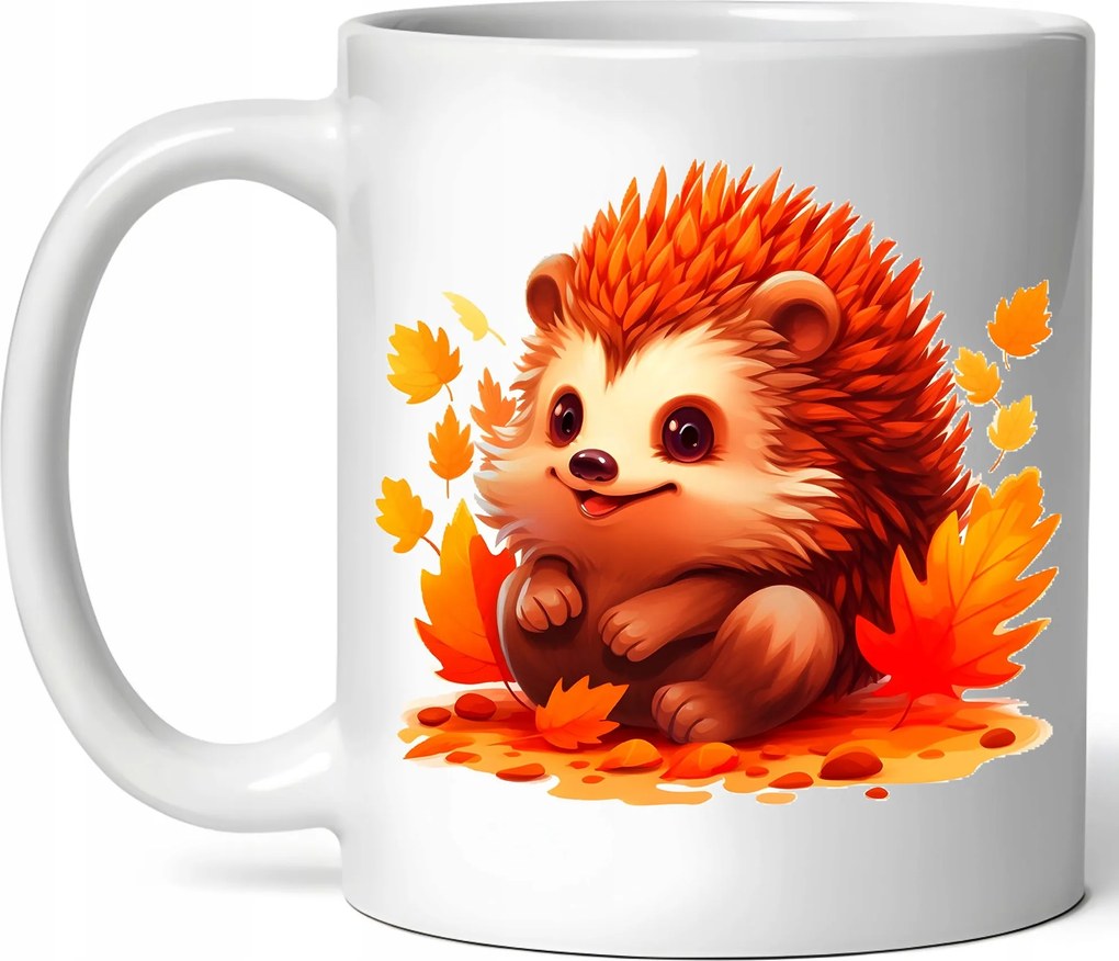 Látványos Bögre Édes Sündisznó Őszi Hangulat Kerámia Doboz 330ml