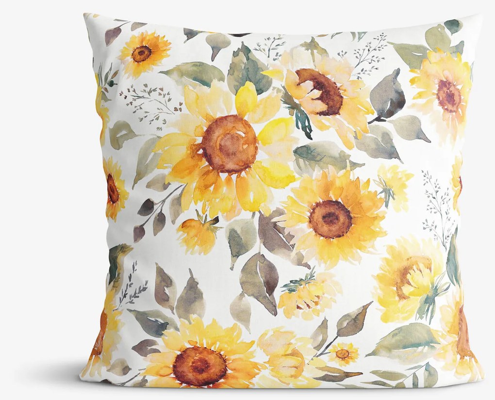 Goldea dekoratív párnahuzat - napraforgó virágok 50 x 70 cm