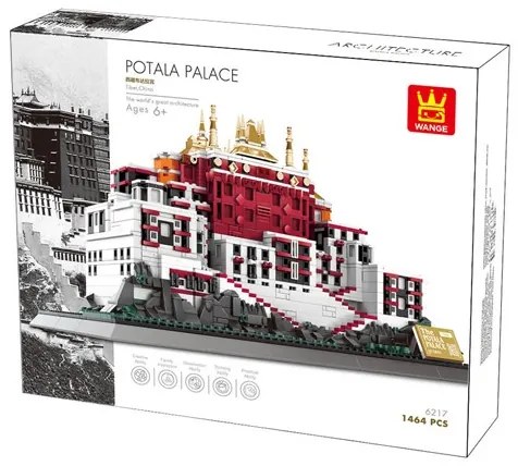 WANGE® 6217 | lego-kompatibilis építőjáték | 1464 db építőkocka | Tibeti Potala palota – Kína