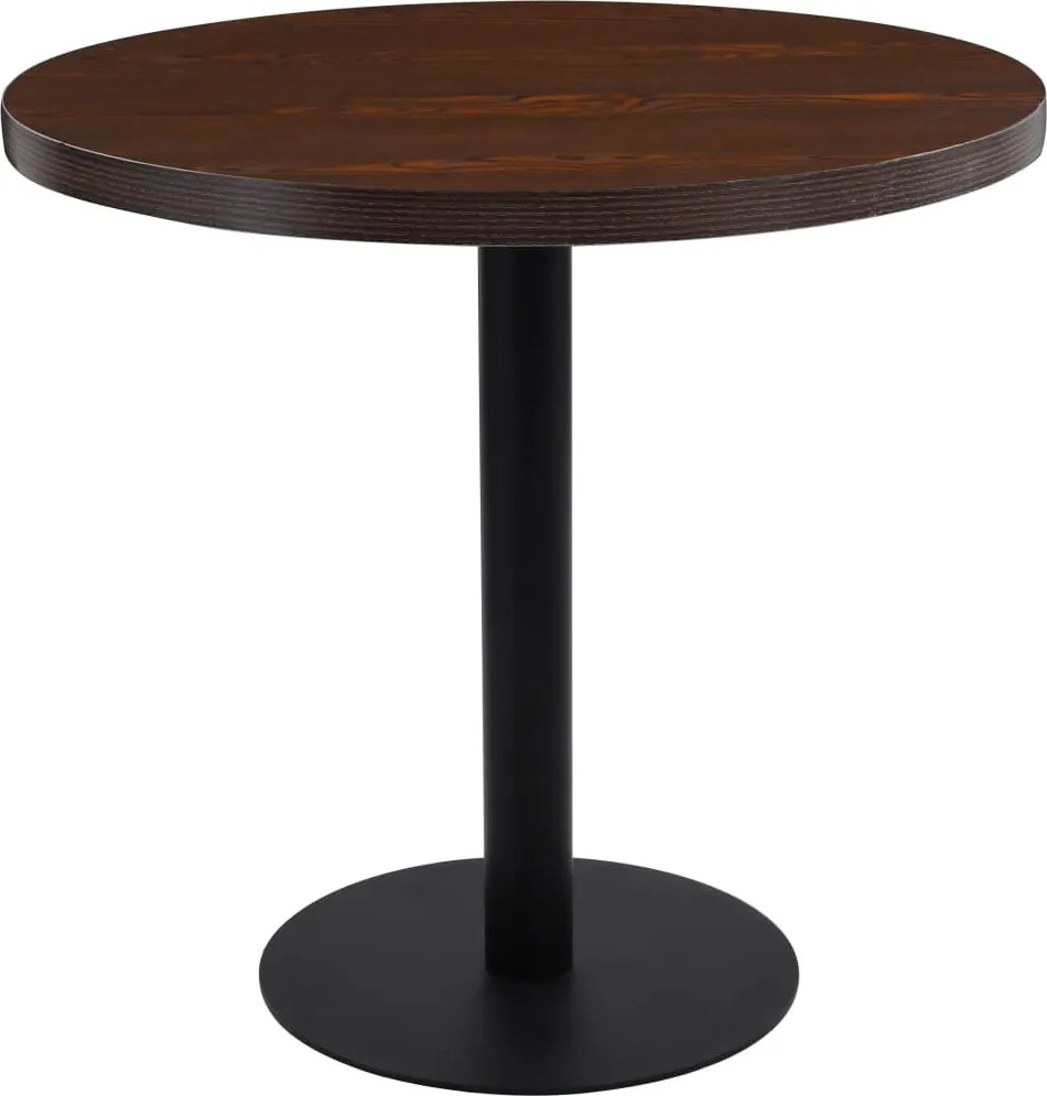 vidaXL sötétbarna MDF bisztróasztal 80 cm