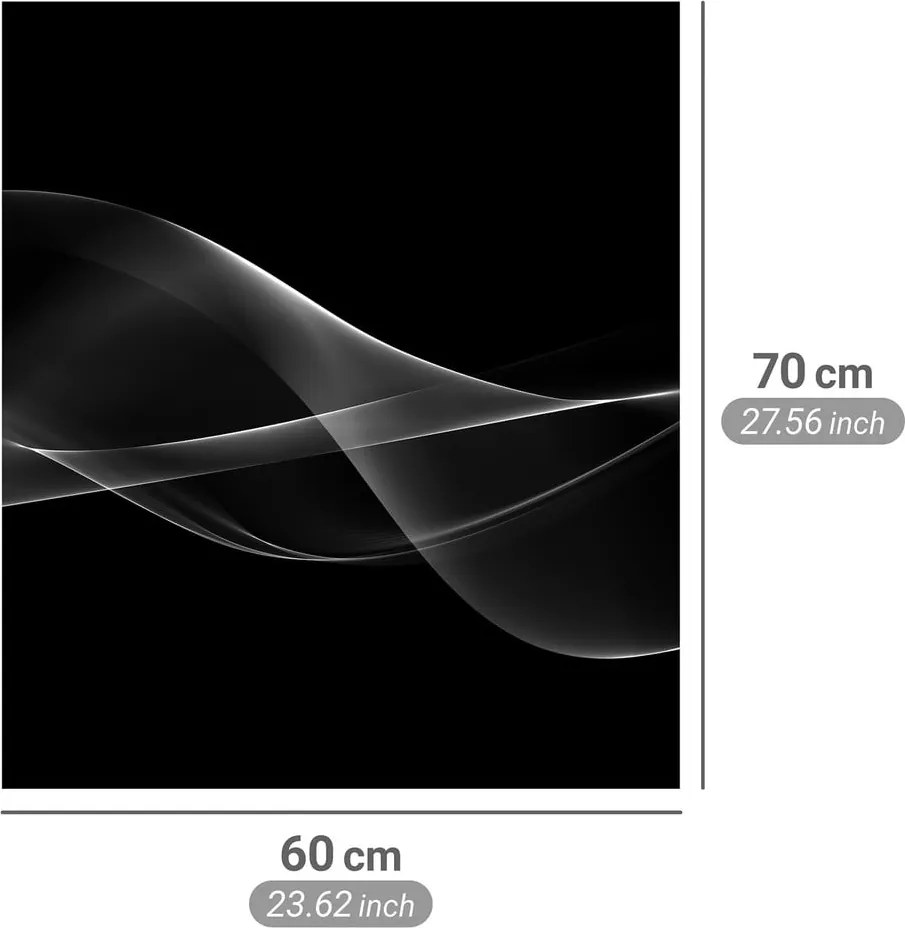 Edzett üveg falvédő tűzhelyhez 70x60 cm Smoke – Wenko