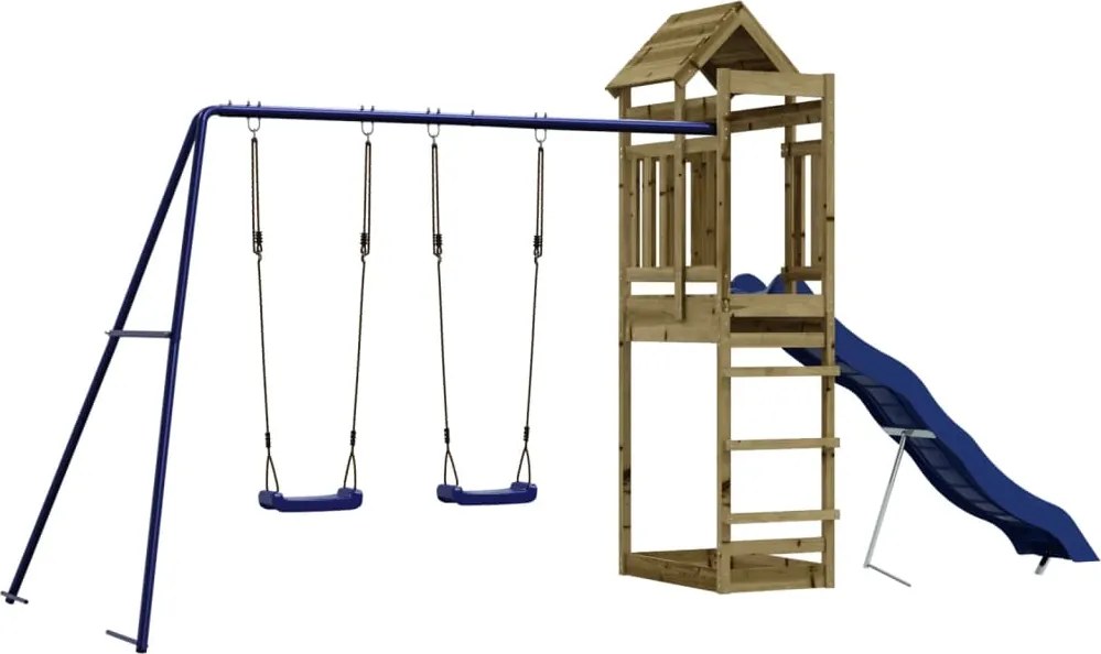 vidaXL impregnált fenyőfa kültéri játszószett