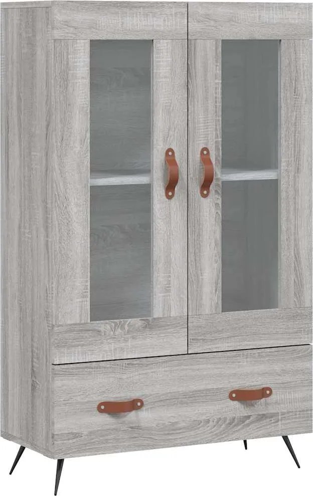 vidaXL szürke sonoma szerelt fa magasszekrény 69,5 x 31 x 115 cm