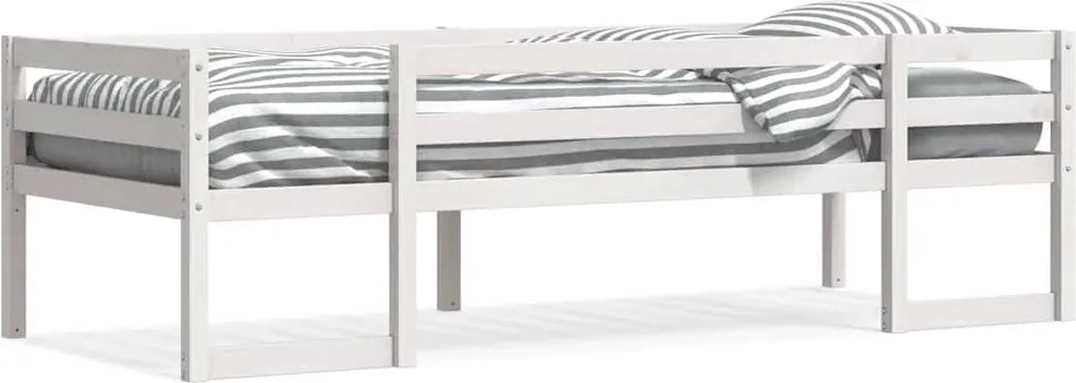 vidaXL fehér tömör fenyőfa ágykeret 75 x 190 cm