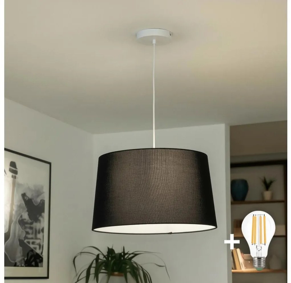 Brilagi - CERIA LED kábeles függőlámpa 1xE27/40W/230V Ø 45 cm fekete