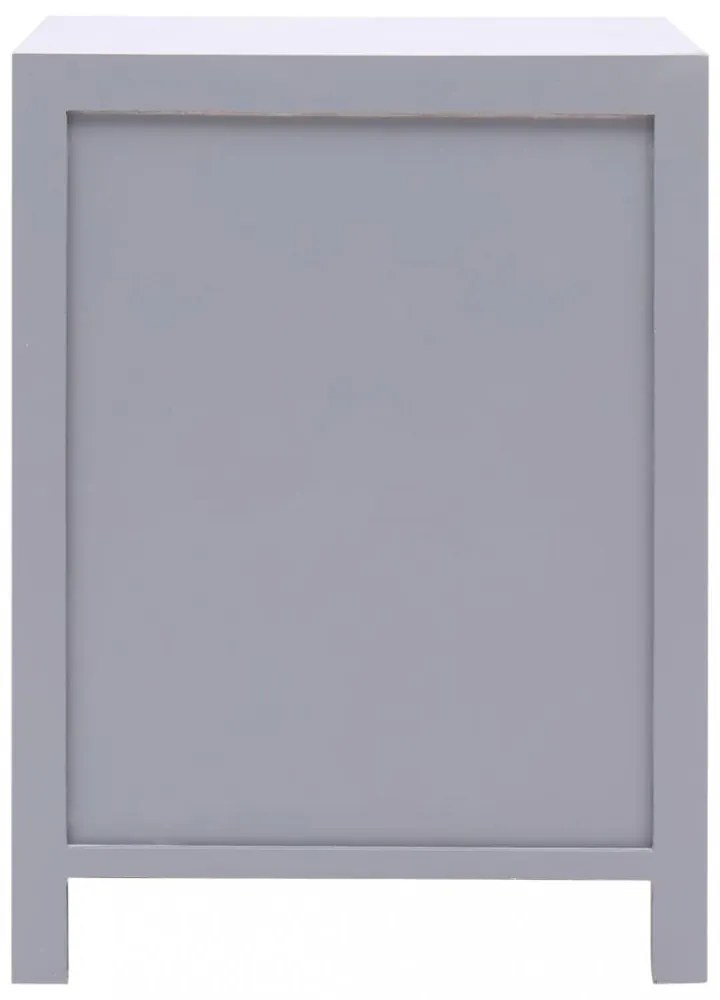 vidaXL szürke császárfa éjjeliszekrény 38 x 28 x 52 cm