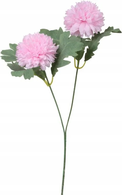 Mesterséges Dupla Fokhagyma Ág Rózsaszín 57cm Kompozíció Kiegészítő