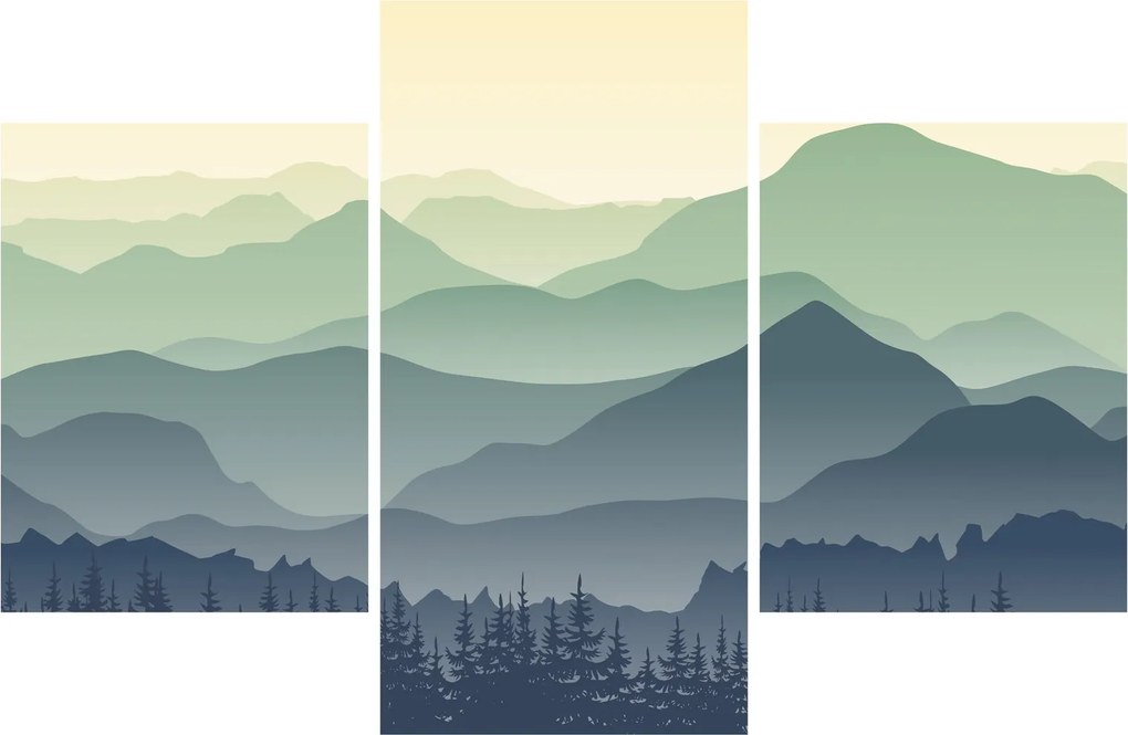 Kép - Forest Mountain (90x60 cm)
