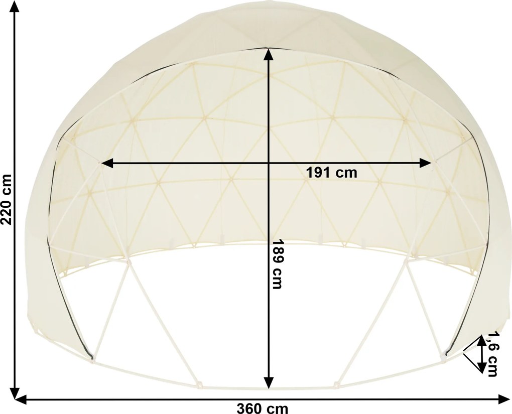 Kerti pavilon, nyári/téli változat, 3,6x2,2m, IGLU