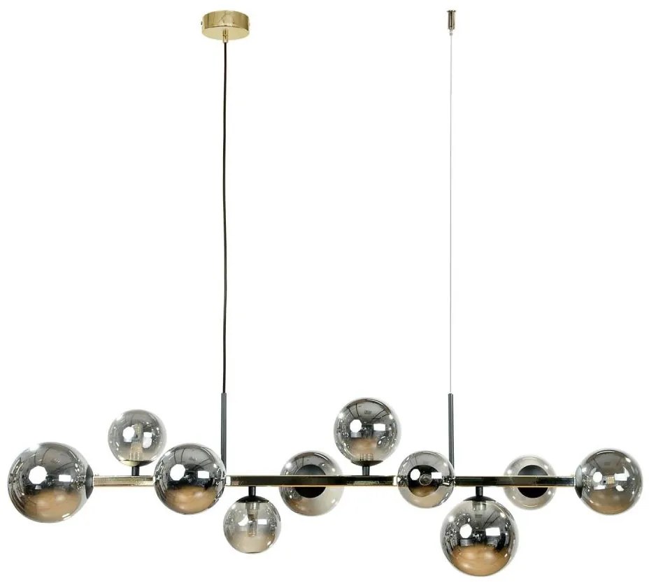 Zuma Line 1213 - Kábeles csillár SERENITY 10xG9/8W/230V arany/füstölt fekete